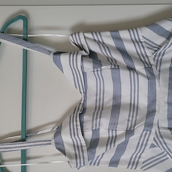 Jun and Ivy blue and white stripe dress - Picture 2 of 3